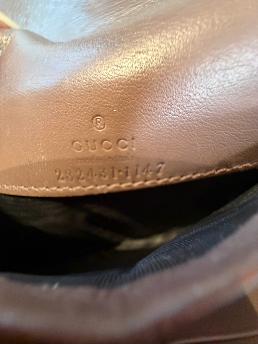 Vintage Gucci Guccissima Taupe Leather Continental Wallet GG Logo Italy - Picture 9 of 16
